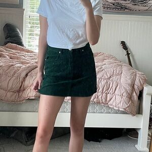 Green Corduroy Skirt